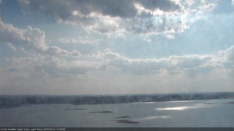Lake Travis webcam, July 31, 2018 4:50 PM CT