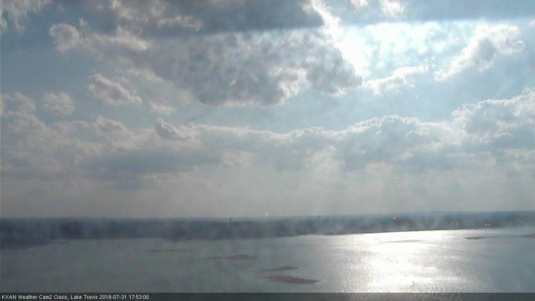 Lake Travis webcam, July 31, 2018 4:55 PM CT