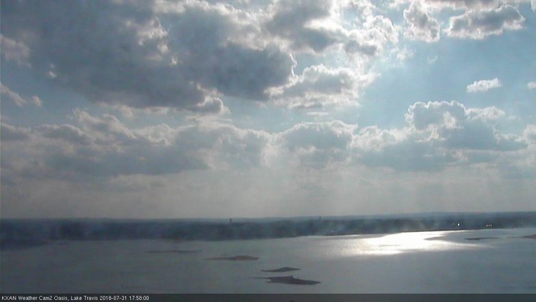 Lake Travis webcam, July 31, 2018 5:00 PM CT
