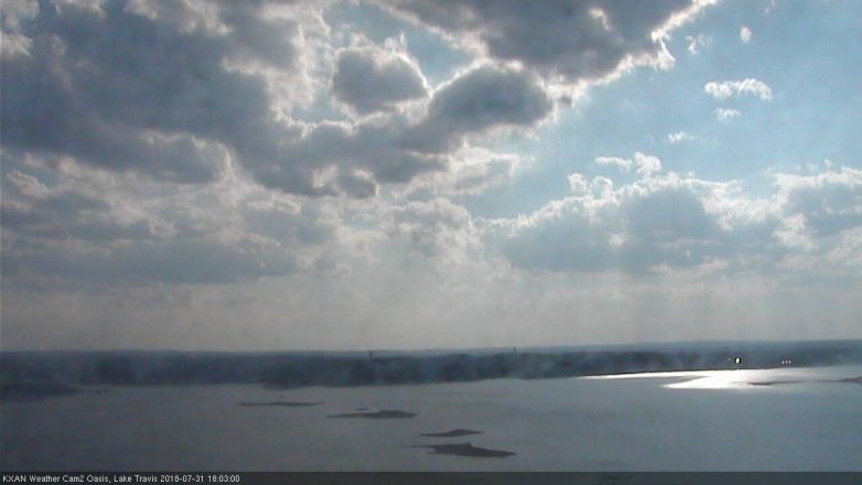 Lake Travis webcam, July 31, 2018 5:05 PM CT