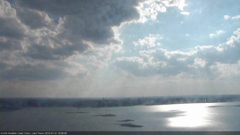 Lake Travis webcam, July 31, 2018 5:10 PM CT