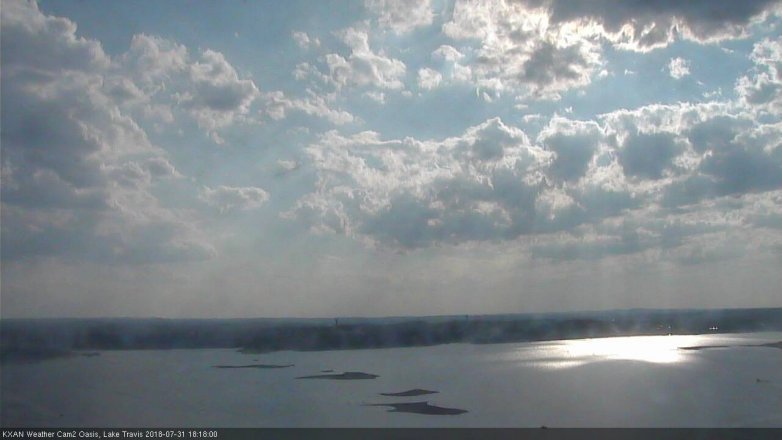 Lake Travis webcam, July 31, 2018 5:20 PM CT
