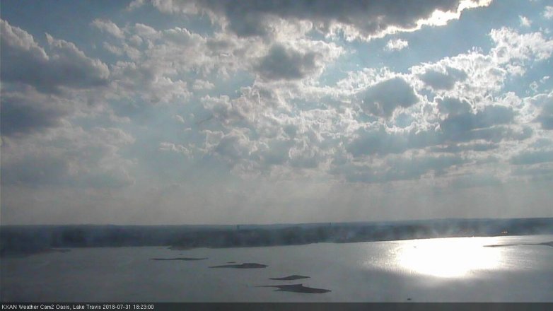 Lake Travis webcam, July 31, 2018 5:25 PM CT
