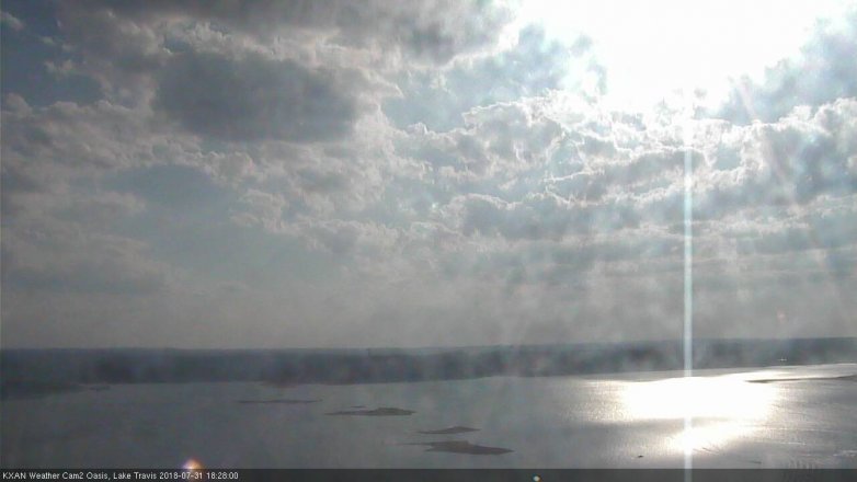 Lake Travis webcam, July 31, 2018 5:30 PM CT