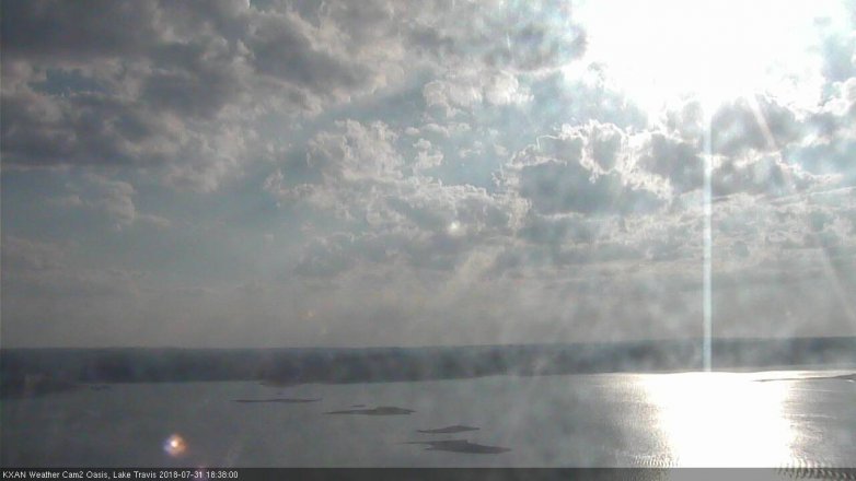 Lake Travis webcam, July 31, 2018 5:40 PM CT