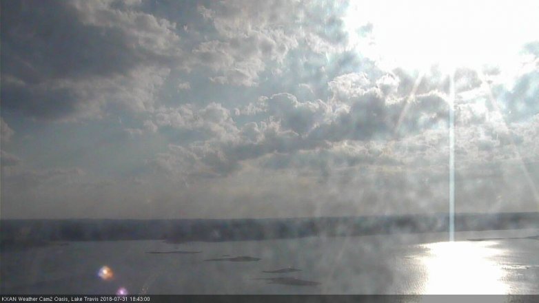 Lake Travis webcam, July 31, 2018 5:45 PM CT