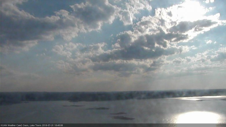 Lake Travis webcam, July 31, 2018 5:50 PM CT