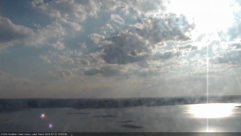 Lake Travis webcam, July 31, 2018 5:55 PM CT