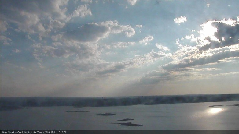 Lake Travis webcam, July 31, 2018 6:15 PM CT