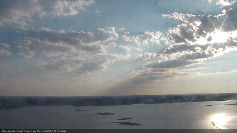 Lake Travis webcam, July 31, 2018 6:20 PM CT