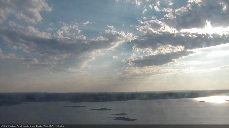 Lake Travis webcam, July 31, 2018 6:25 PM CT