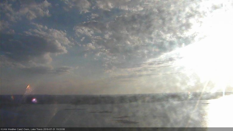 Lake Travis webcam, July 31, 2018 6:35 PM CT