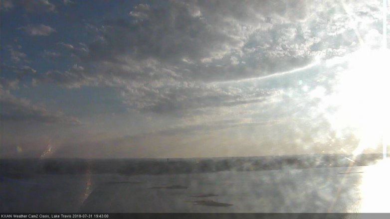 Lake Travis webcam, July 31, 2018 6:45 PM CT