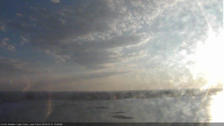 Lake Travis webcam, July 31, 2018 6:50 PM CT