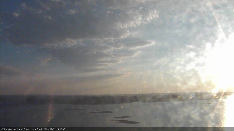 Lake Travis webcam, July 31, 2018 6:55 PM CT