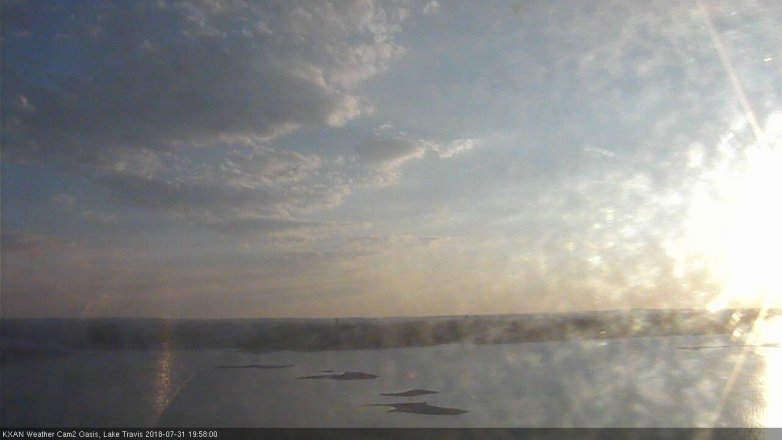 Lake Travis webcam, July 31, 2018 7:00 PM CT