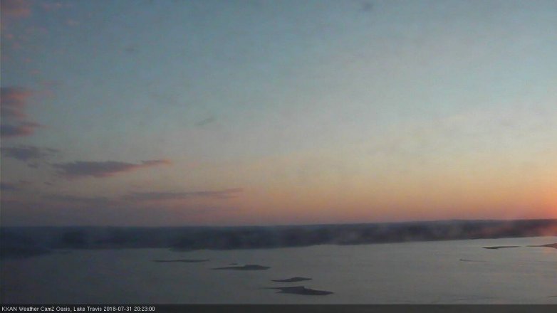 Lake Travis webcam, July 31, 2018 7:25 PM CT