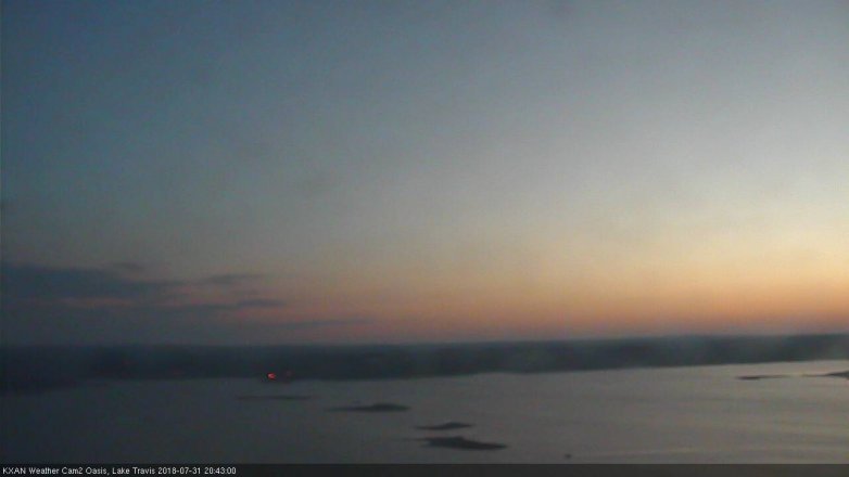 Lake Travis webcam, July 31, 2018 7:45 PM CT