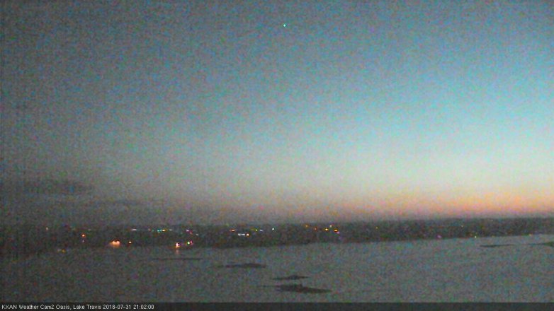 Lake Travis webcam, July 31, 2018 8:05 PM CT