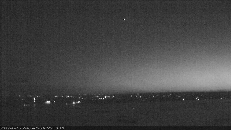 Lake Travis webcam, July 31, 2018 8:15 PM CT