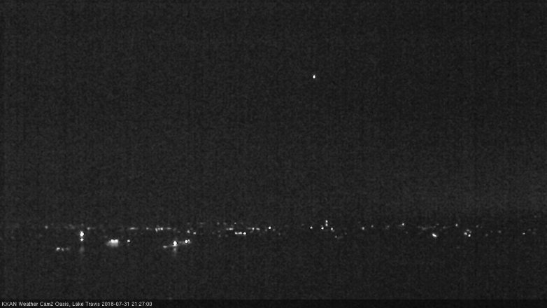 Lake Travis webcam, July 31, 2018 8:30 PM CT