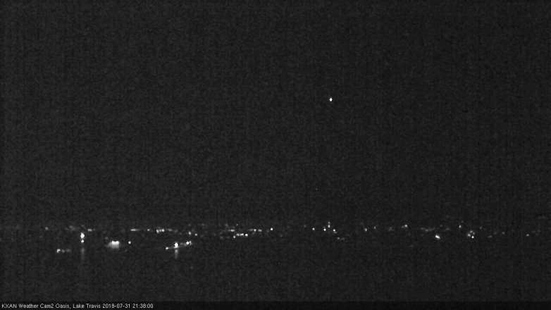 Lake Travis webcam, July 31, 2018 8:40 PM CT