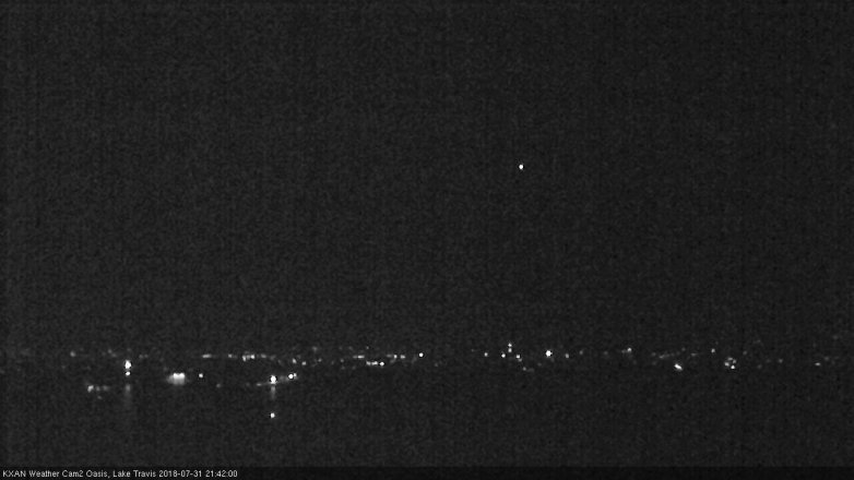 Lake Travis webcam, July 31, 2018 8:45 PM CT