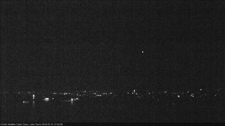 Lake Travis webcam, July 31, 2018 8:55 PM CT