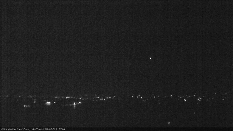 Lake Travis webcam, July 31, 2018 9:00 PM CT