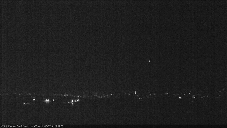 Lake Travis webcam, July 31, 2018 9:05 PM CT