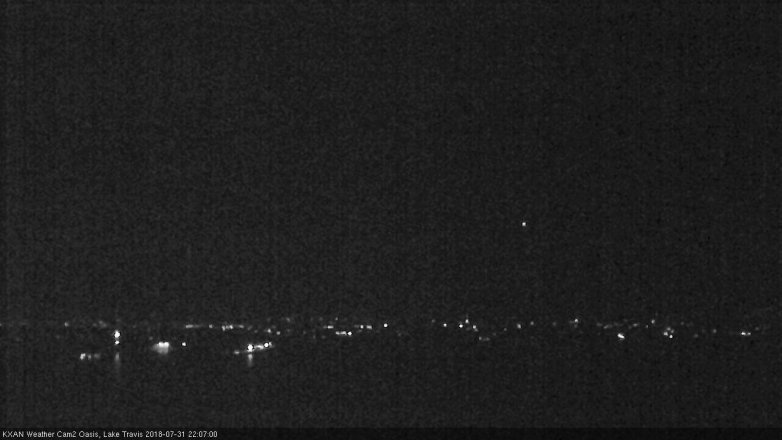 Lake Travis webcam, July 31, 2018 9:10 PM CT