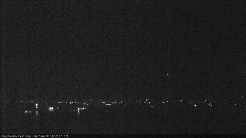 Lake Travis webcam, July 31, 2018 9:15 PM CT