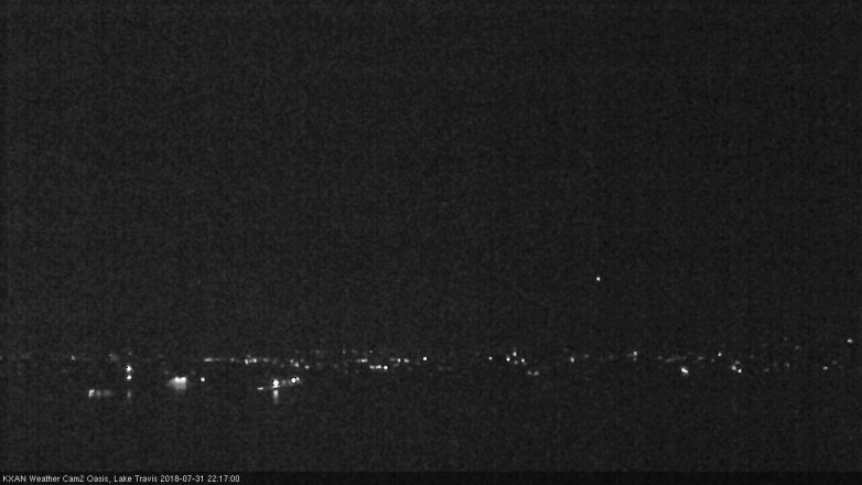 Lake Travis webcam, July 31, 2018 9:20 PM CT