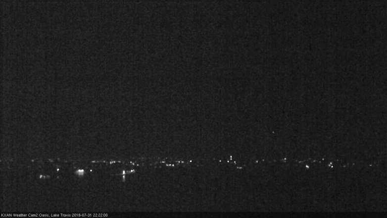 Lake Travis webcam, July 31, 2018 9:25 PM CT