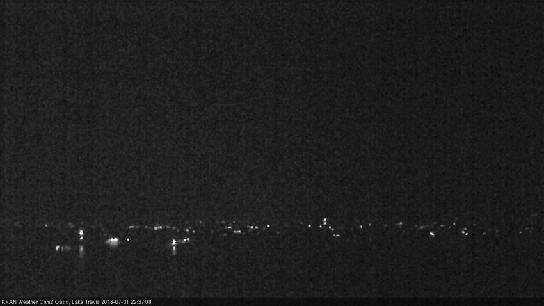 Lake Travis webcam, July 31, 2018 9:40 PM CT