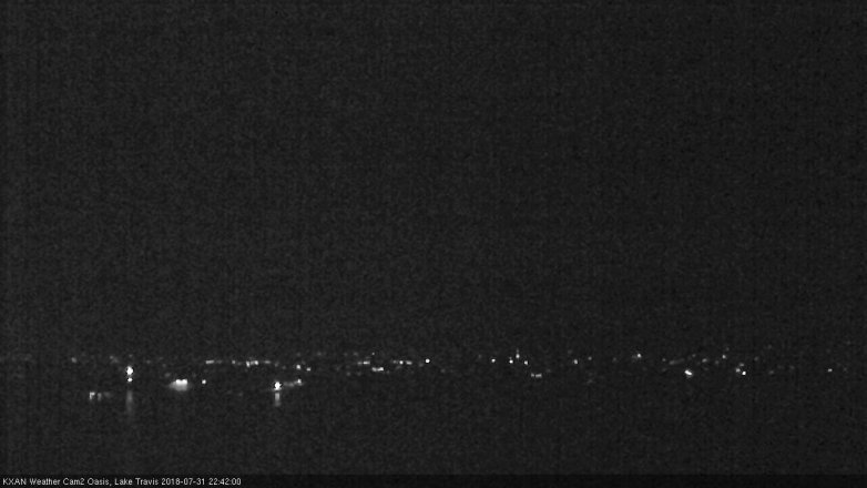 Lake Travis webcam, July 31, 2018 9:45 PM CT