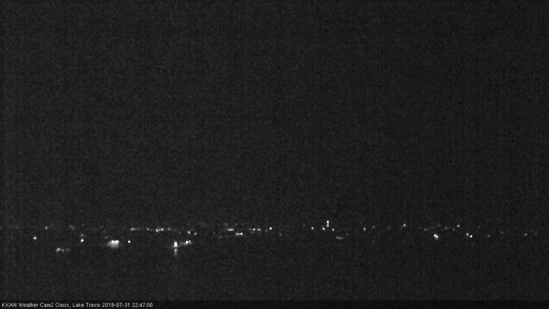 Lake Travis webcam, July 31, 2018 9:50 PM CT