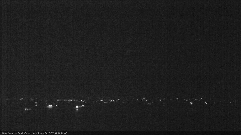 Lake Travis webcam, July 31, 2018 9:55 PM CT
