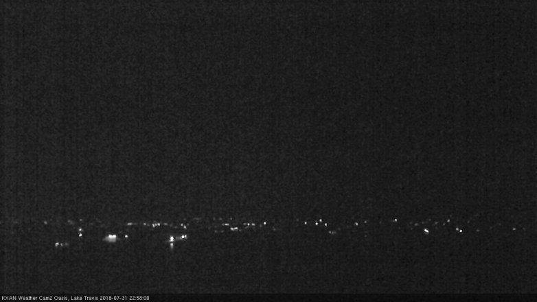 Lake Travis webcam, July 31, 2018 10:00 PM CT
