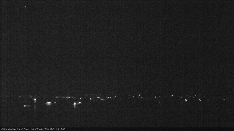 Lake Travis webcam, July 31, 2018 10:20 PM CT