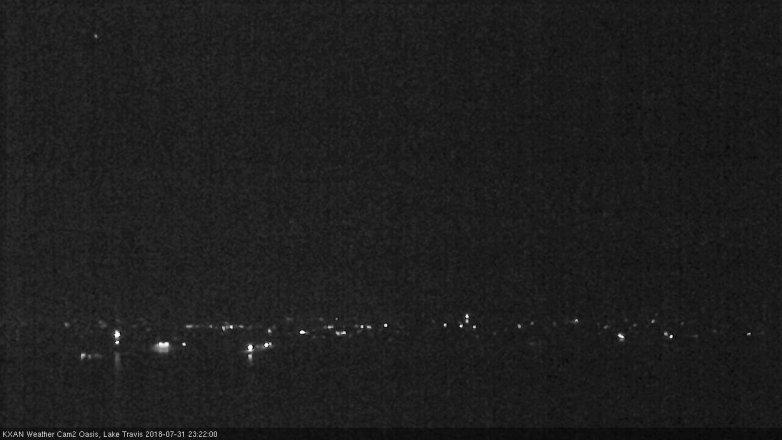 Lake Travis webcam, July 31, 2018 10:25 PM CT