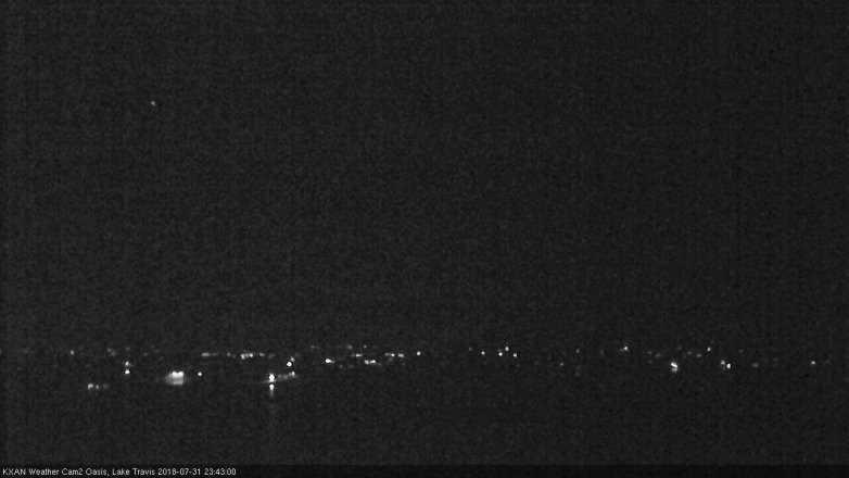 Lake Travis webcam, July 31, 2018 10:45 PM CT