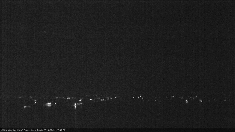 Lake Travis webcam, July 31, 2018 10:50 PM CT