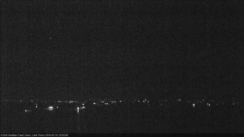 Lake Travis webcam, July 31, 2018 10:55 PM CT
