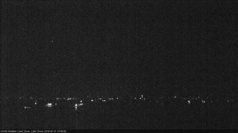 Lake Travis webcam, July 31, 2018 11:00 PM CT