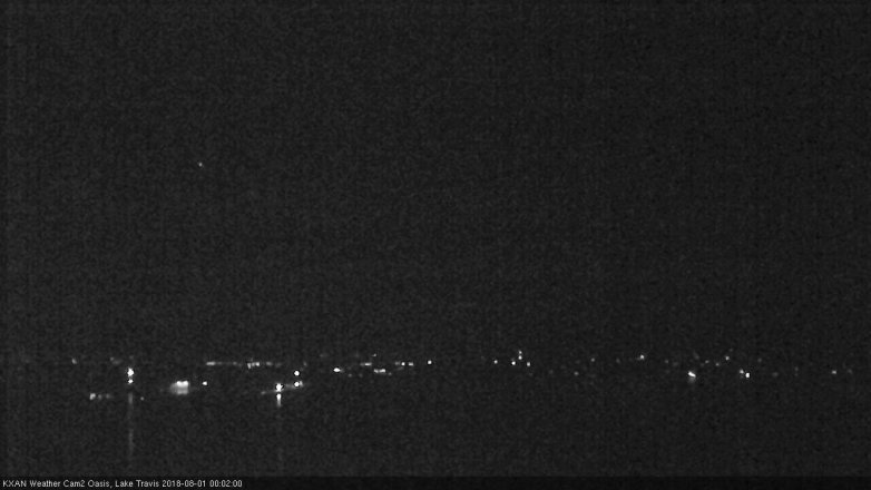 Lake Travis webcam, July 31, 2018 11:05 PM CT