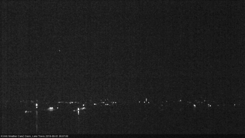 Lake Travis webcam, July 31, 2018 11:10 PM CT