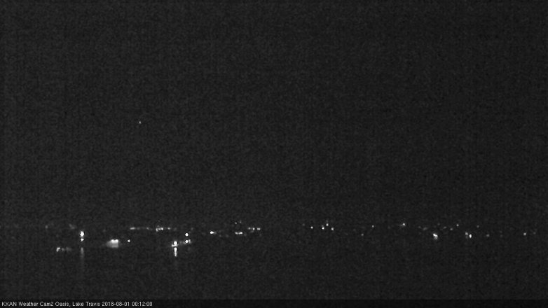 Lake Travis webcam, July 31, 2018 11:15 PM CT