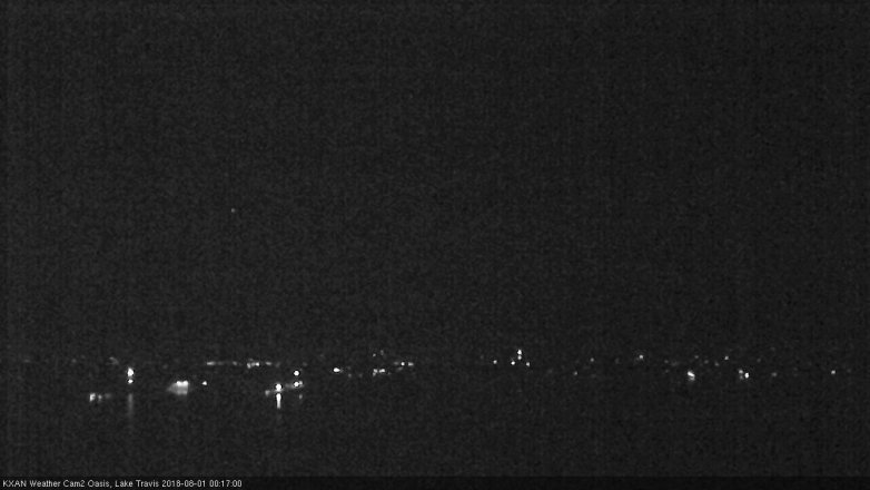 Lake Travis webcam, July 31, 2018 11:20 PM CT