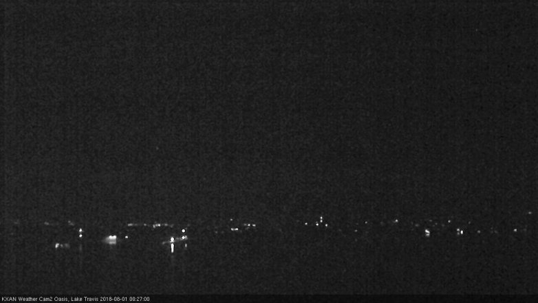 Lake Travis webcam, July 31, 2018 11:30 PM CT